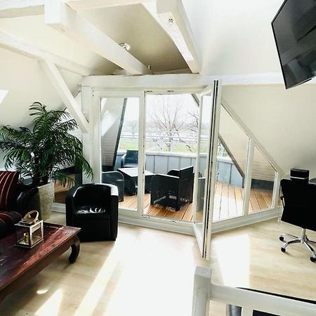 Апартаменти Luxury Rooftop Loft With River View 10Min To City Дюссельдорф Екстер'єр фото