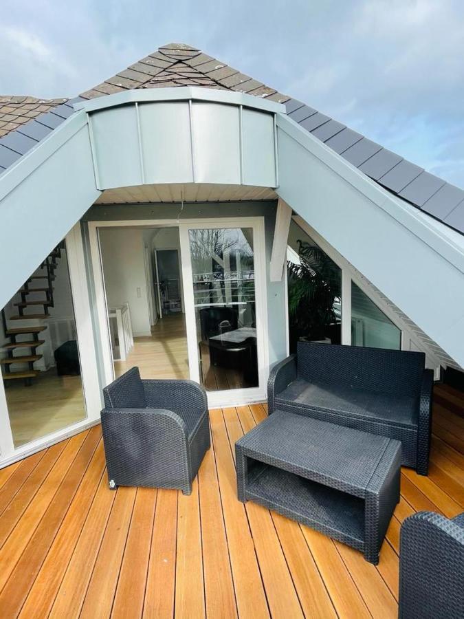 Апартаменти Luxury Rooftop Loft With River View 10Min To City Дюссельдорф Екстер'єр фото